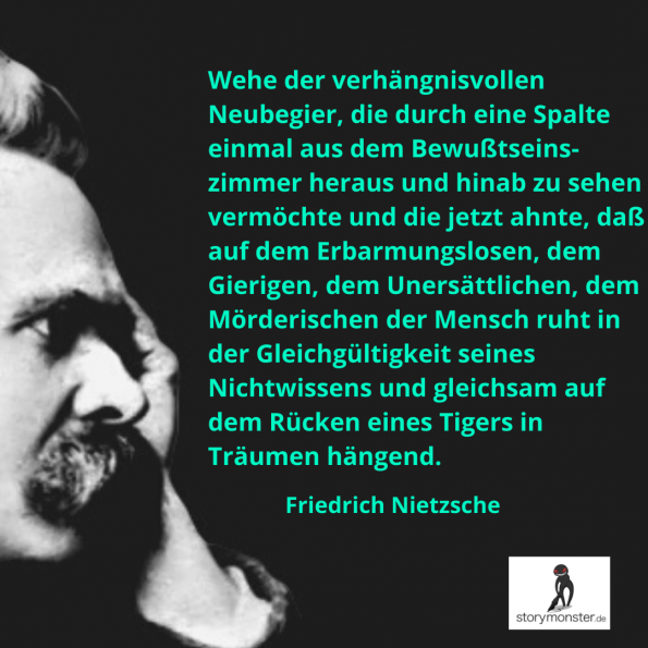 Nietzsche Zitat Bewusstsein Tiger Lovecraft Horror Storymonster
